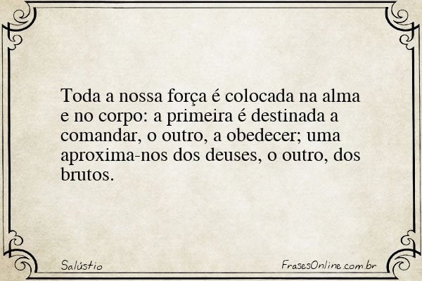 Frase de Salústio