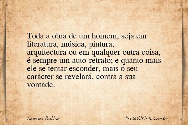 Frase de Samuel Butler