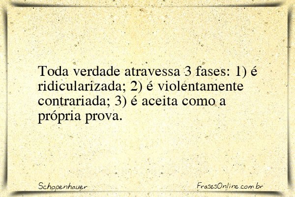 Frase de Schopenhauer