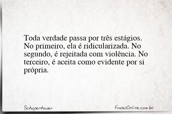 Frase de Schopenhauer