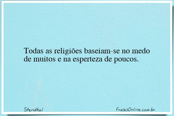 Frase de Stendhal