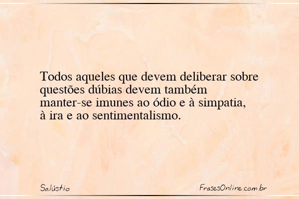 Frase de Salústio