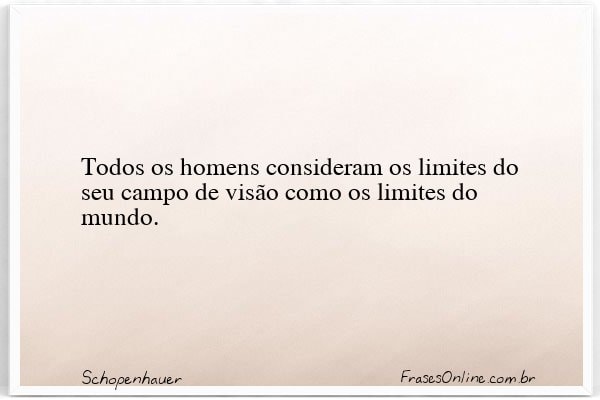 Frase de Schopenhauer