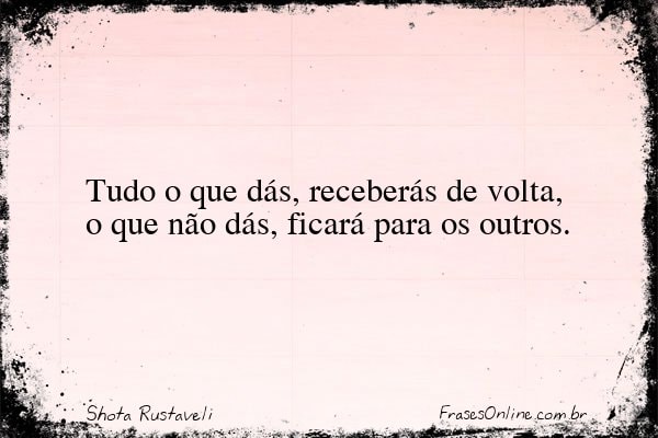 Frase de Shota Rustaveli