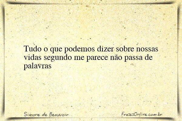 Frase de Simone de Beauvoir