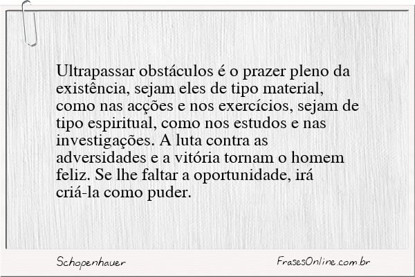 Frase de Schopenhauer