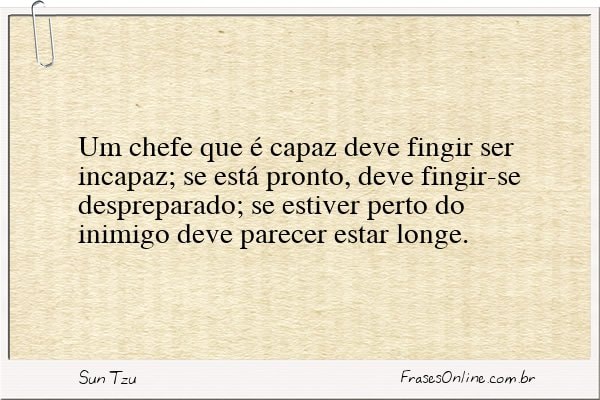 Frase de Sun Tzu
