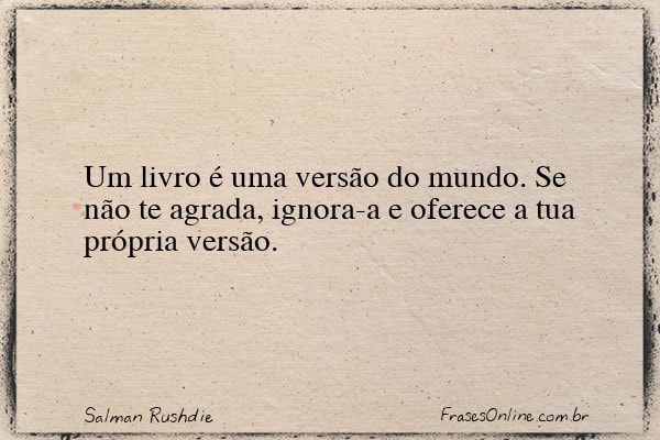 Frase de Salman Rushdie