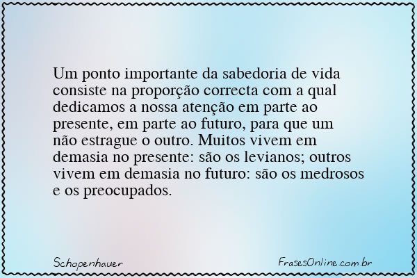 Frase de Schopenhauer