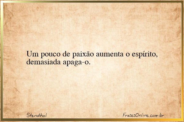 Frase de Stendhal