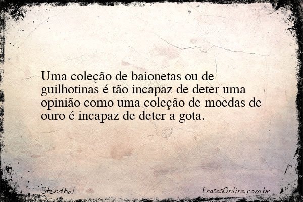 Frase de Stendhal