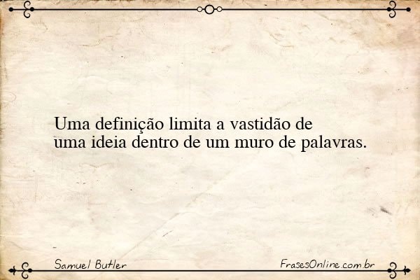 Frase de Samuel Butler