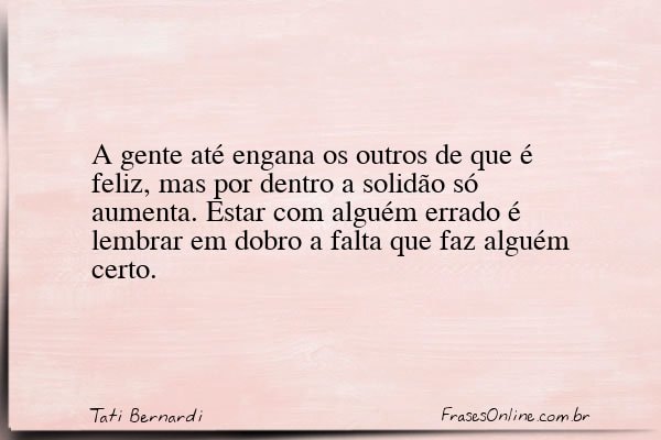 Frase de Tati Bernardi