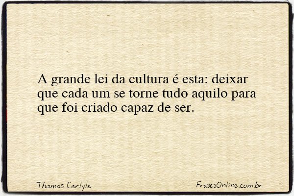 Frase de Thomas Carlyle