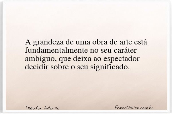 Frase de Theodor Adorno