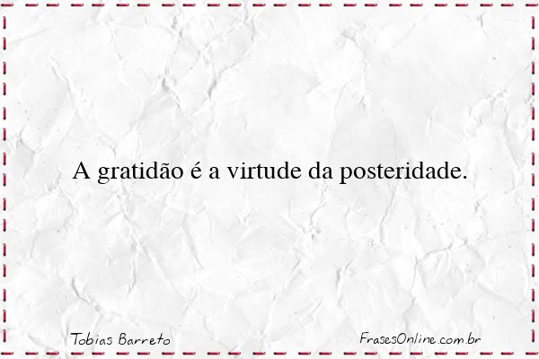 Frase de Tobias Barreto