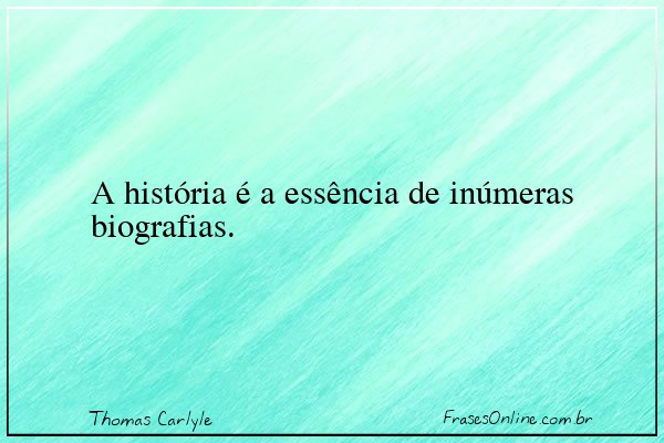 Frase de Thomas Carlyle
