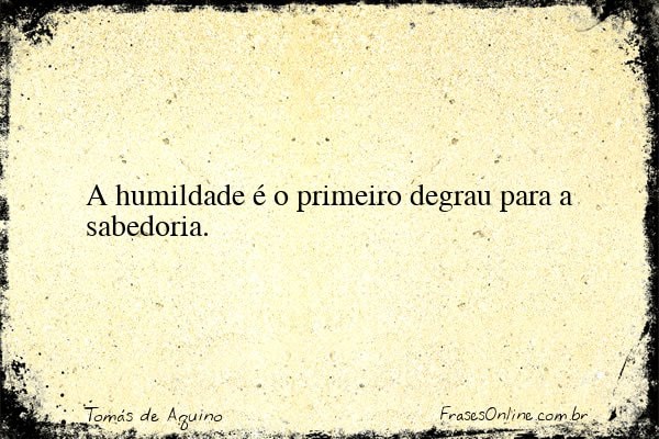 Frase de Tomás de Aquino