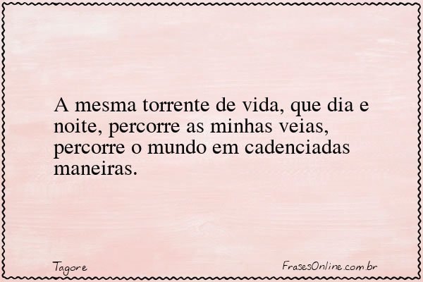 Frase de Tagore