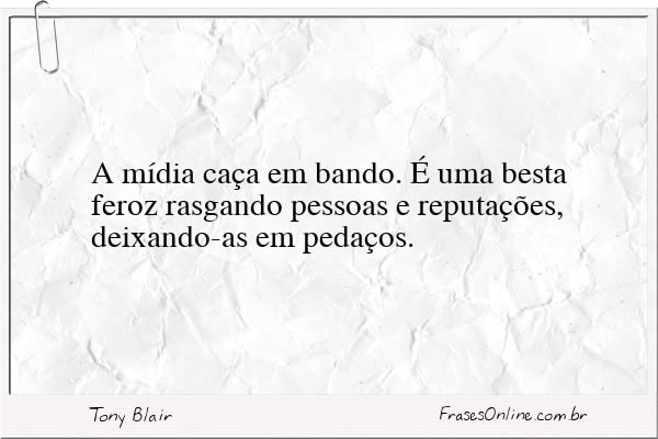 Frase de Tony Blair