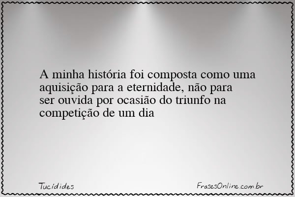 Frase de Tucídides