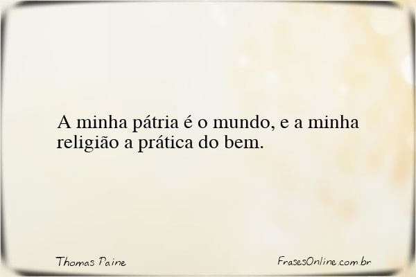 Frase de Thomas Paine