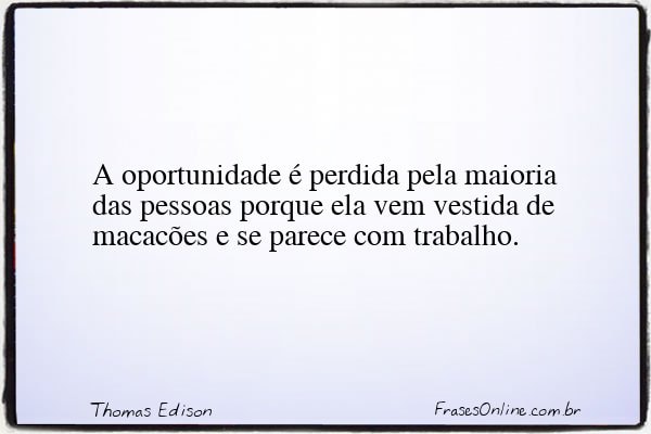 Frase de Thomas Edison