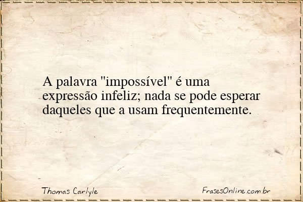 Frase de Thomas Carlyle