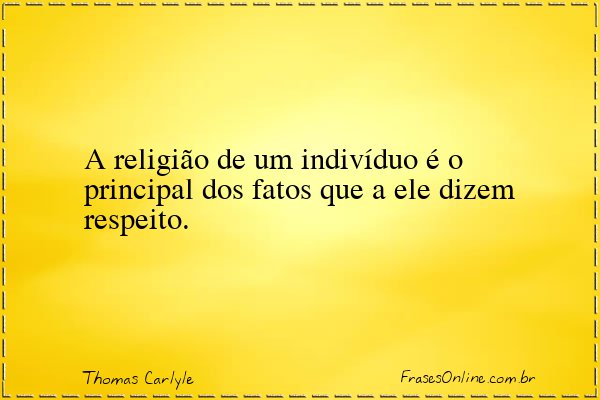 Frase de Thomas Carlyle