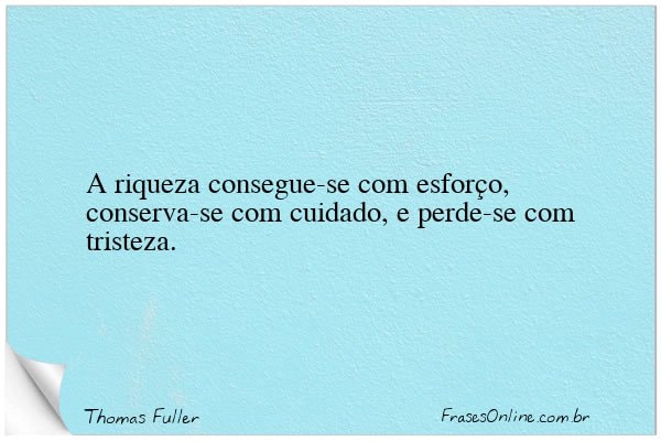 Frase de Thomas Fuller
