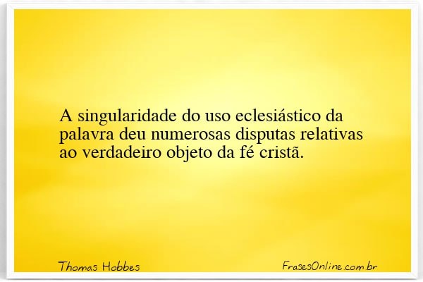 Frase de Thomas Hobbes