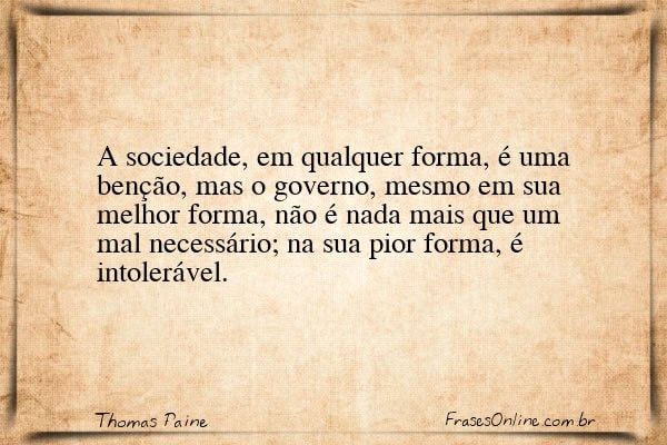 Frase de Thomas Paine
