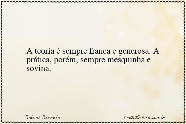 Frase de Tobias Barreto