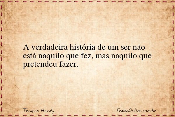Frase de Thomas Hardy