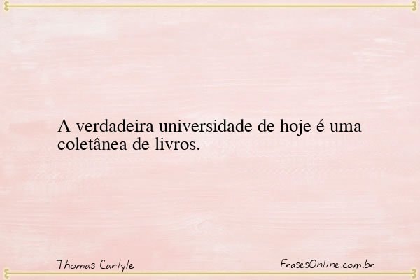 Frase de Thomas Carlyle