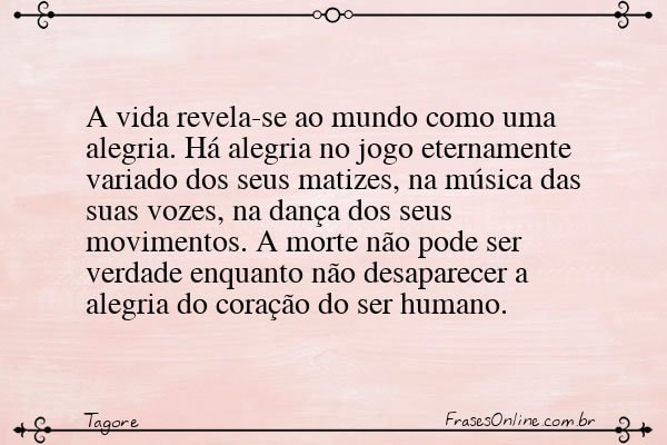 Frase de Tagore