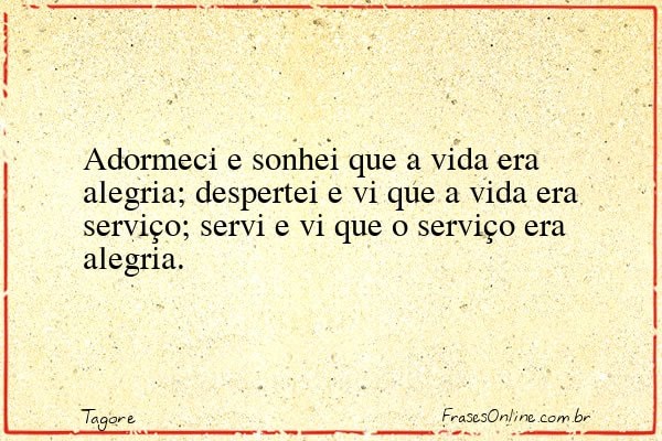 Frase de Tagore