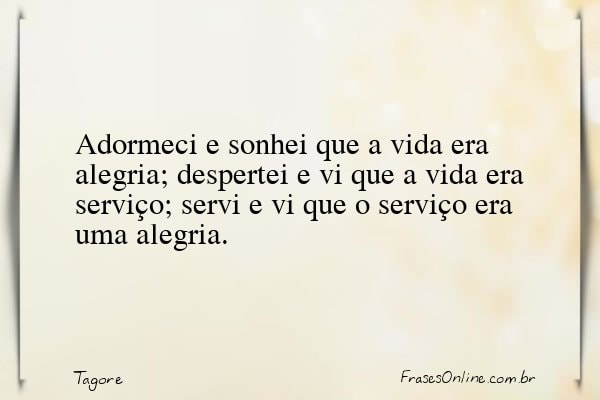 Frase de Tagore