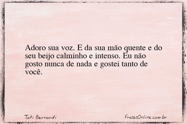 Frase de Tati Bernardi