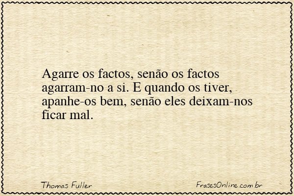 Frase de Thomas Fuller