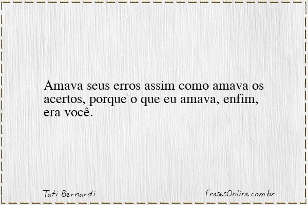 Frase de Tati Bernardi