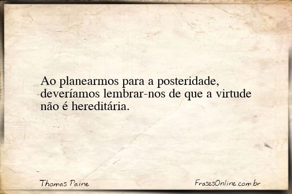 Frase de Thomas Paine