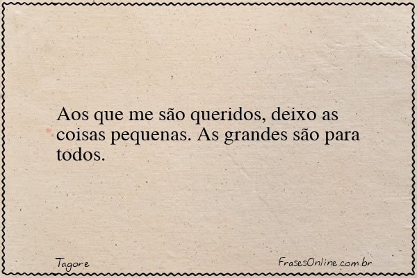 Frase de Tagore