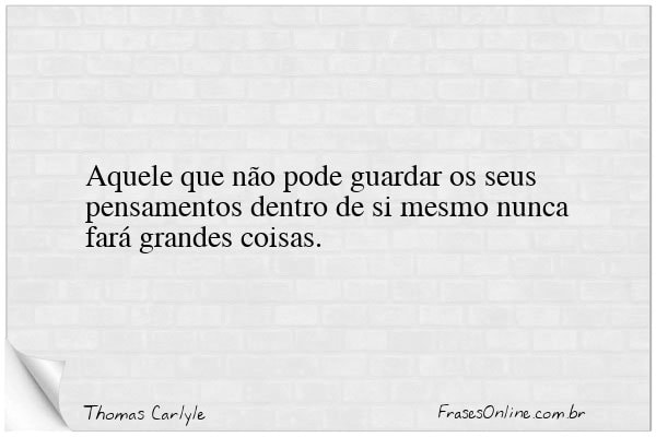 Frase de Thomas Carlyle