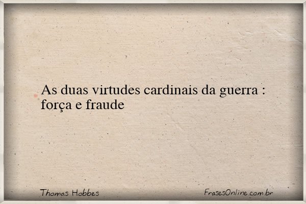 Frase de Thomas Hobbes