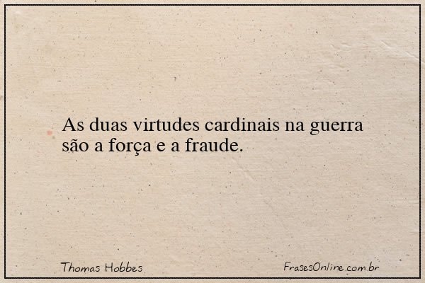 Frase de Thomas Hobbes