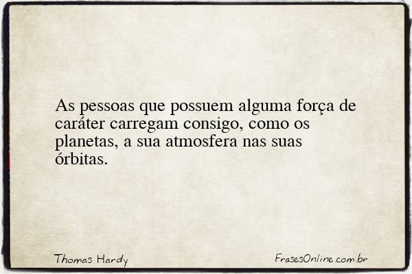 Frase de Thomas Hardy