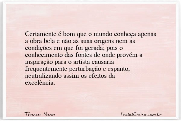 Frase de Thomas Mann