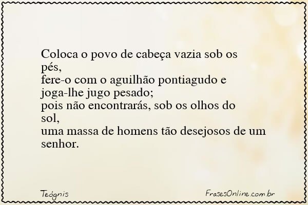 Frase de Teógnis