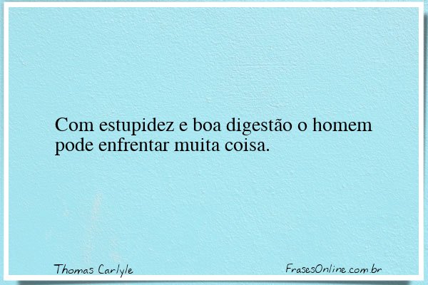 Frase de Thomas Carlyle